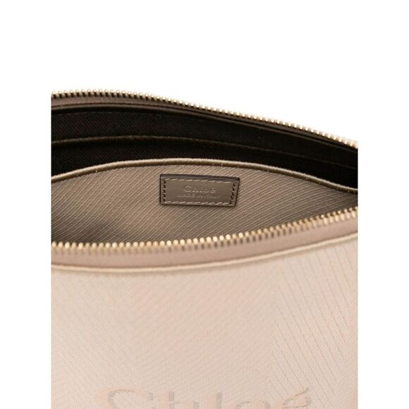 CHLOE Small Horizontal Bag with Embossed Logo Women PINK Handbags - Picture 5 of 5